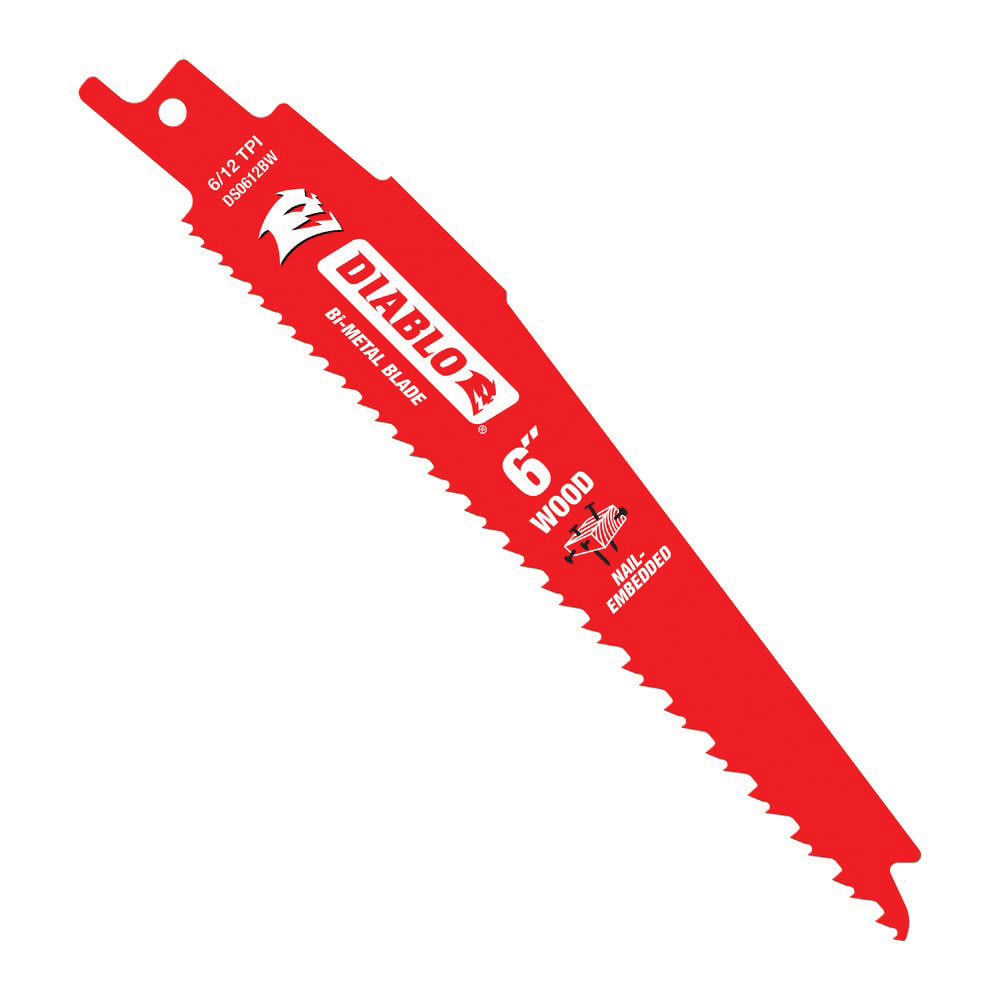 6" x 1" Bi-Metal 6/12 TPI For Reciprocating Saw and Cordless Reciprocating Saw Blade | DSWDS0612BW5