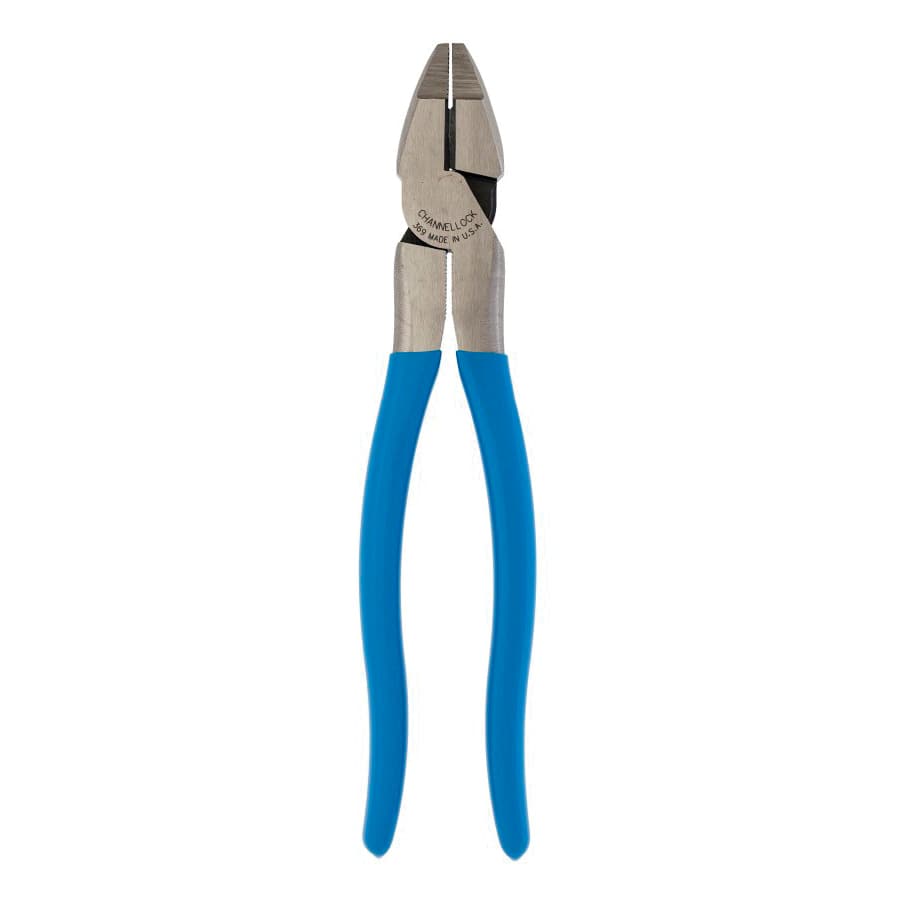 0.73" x 9-1/2" High-Carbon US Steel Round Nose Linemen's Plier | CHN369