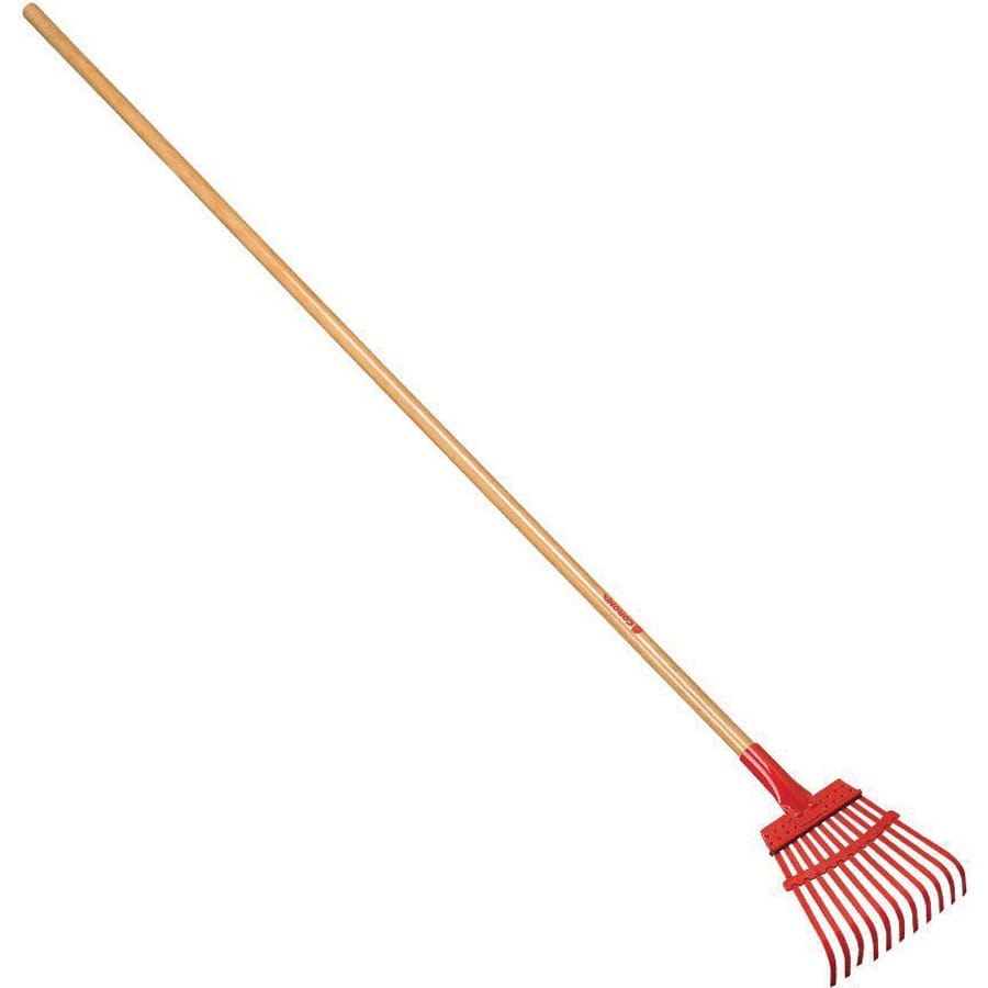 Steel 54" Wood Handle 11 Tines Fixed Tine Shrub Rake | CORRK62000