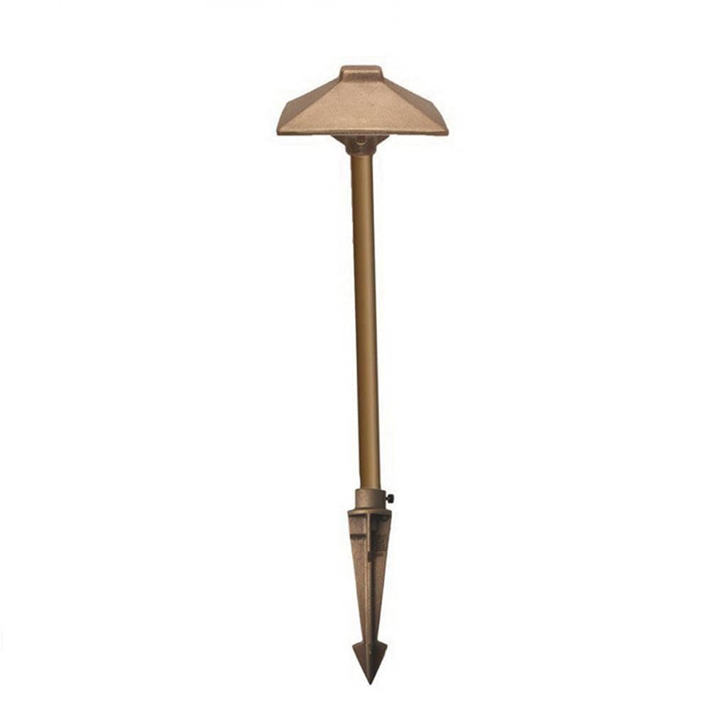 Cast Landscape Path Light, 8.44 W 2790K Integrated Cree LED Copper/Solid Sand Cast Bronze Borneo | CCPLBOB