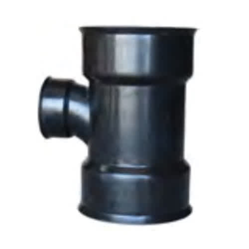 ADS Watertight Sweeping Tee, Bell-End HDPE Dual Wall Injection Molded N-12 Black, 8" x 4" | DFD0863WT