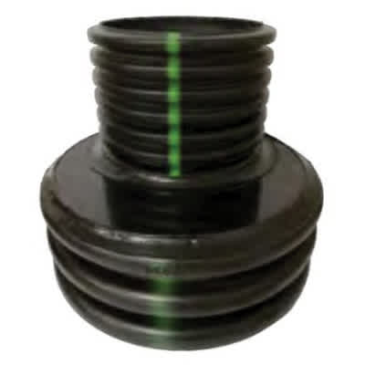 ADS Reducer, N-12 Plain-End HDPE Dual Wall Fabricated Black 12" x 8" | DFD1272AN