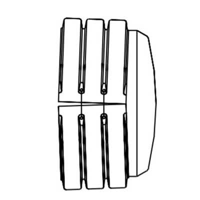 ADS End Cap, Split Black HDPE Solid Single Wall Corrugated 12" | DFEC120