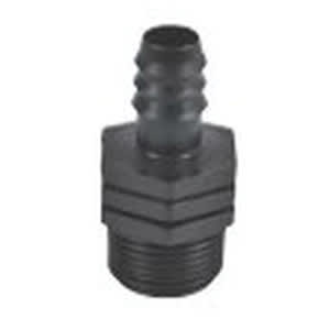 16 mm x 3/4" Male Adapter x Barb Black Acetal Insert Adapter | DIG15039