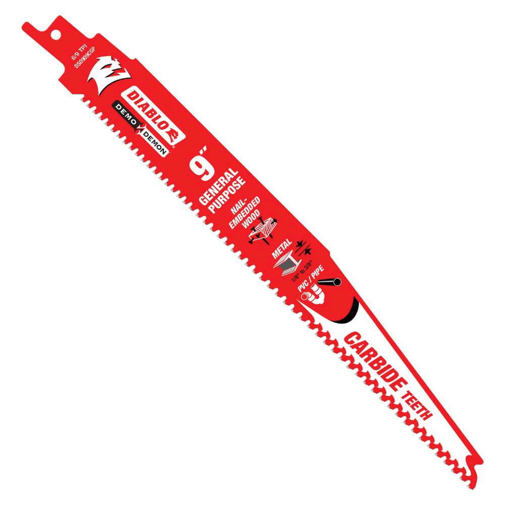 9" x 1" Steel 6/9 TPI For Reciprocating Saw and Cordless Reciprocating Saw Blade | DSWDS0909CGP3