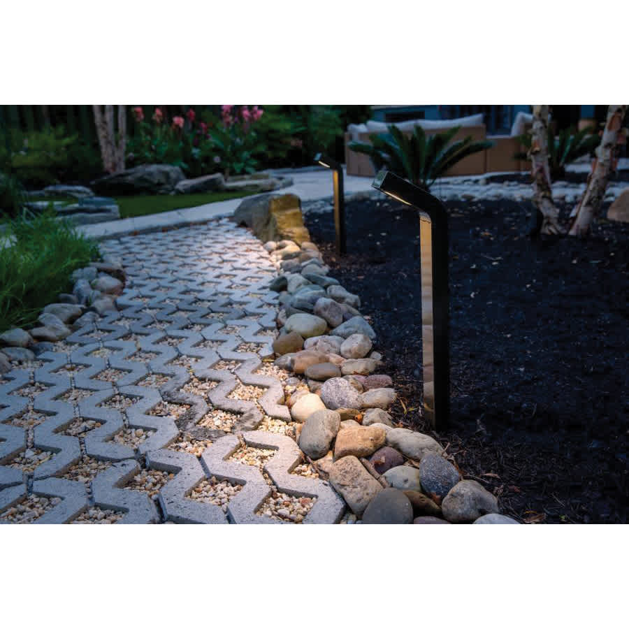 49.2 W 2700K/3900K/4500K/5200K Integrated LED Flat Black Die-Cast Aluminum Zoning Path Light | FXLMPJ6LEDFB