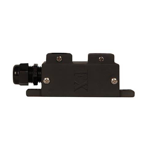 5.4" x 1.9" x 1.9" Flat Black Aluminum For Up or Downlights 1/2" Threaded Tree Box Mount