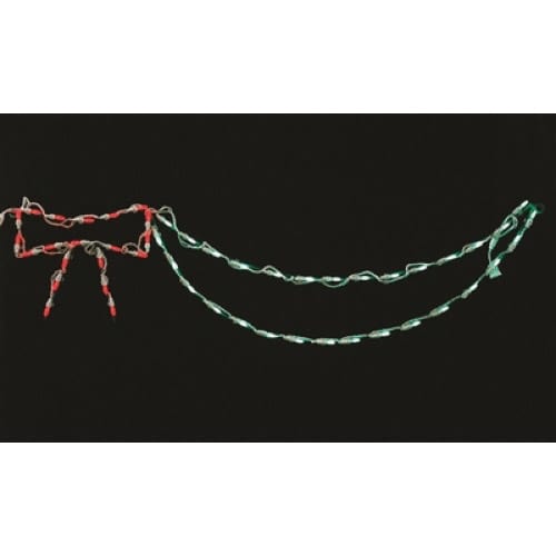 Red Green LED 48" Bow and Swag Light Link | HBLLBWAG50LED