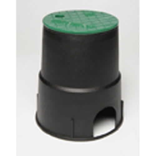6" Round Black Box Irrigation Control Valve with Cover Valve Box | DUB64
