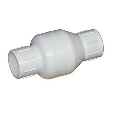 2-1/2" IPS Slip White PVC 200 psi 1011 Series Spring Check Valve | FLO101125