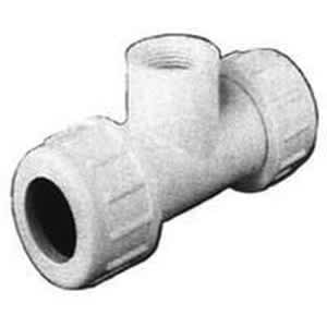 2" FPT White PVC Threaded Tee | FLO22020