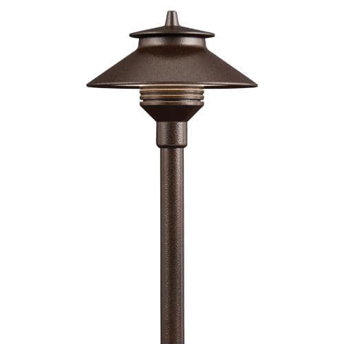 18" Aluminum Riser for Path Light, Luxor Zone/Dim, 44 Lumens, Bronze Metallic