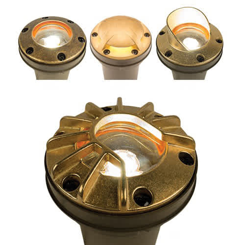 2 W 2700K Integrated LED Natural Brass Die-Cast Aluminum/Brass with Ring Faceplate Zoning/Dimmable/Color Changing Well Light | FXLFCZDCRGBS