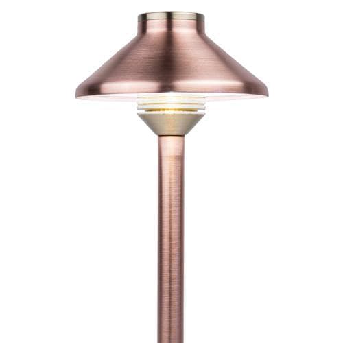 12" Copper For JS DM CV CA Series (1) 39 Lumens 2 W 50000 hr LED Path Light Grande Series Riser Assembly