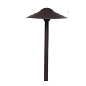 2 W Ceramic Bi-Pin G4 3000K LED Textured Black Aluminum Dome Path Light | HAL915028