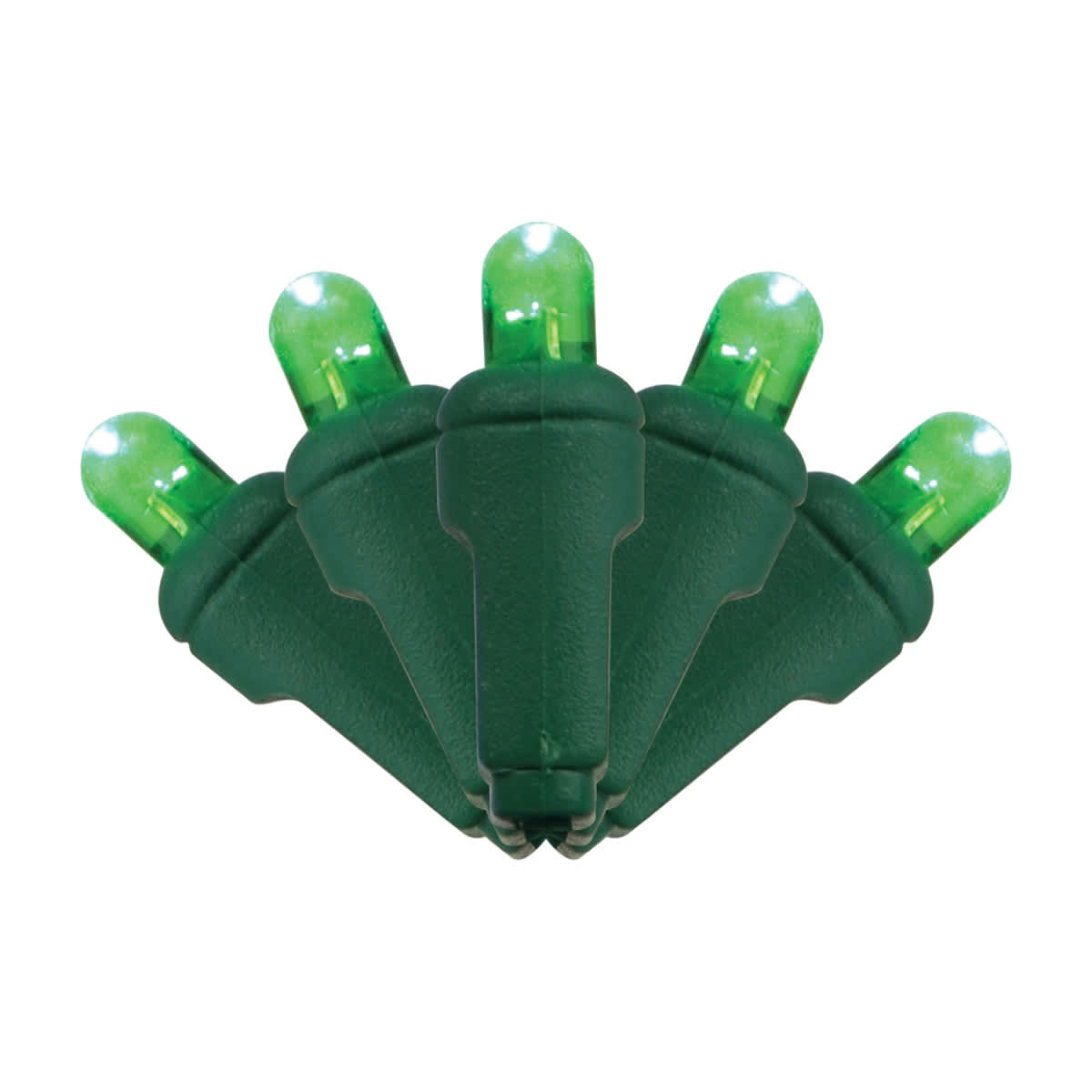 26' 6" Spacing Green Commercial Grade LED Balled Light Set | HBLLED5MMCV50GR