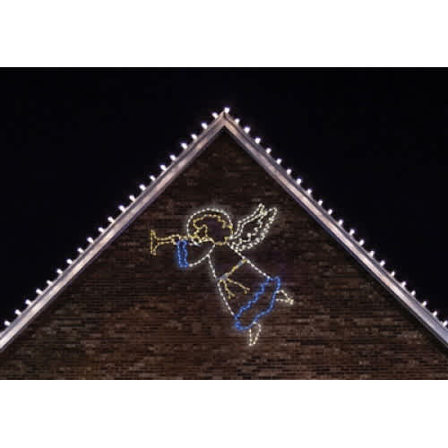 LED 55" x 30" Powder Coated Frame Nativity Angel | HBLLEDANGEL276
