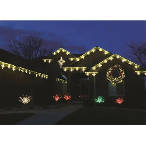 Pure White Yellow LED 51" Powder Coated Frame Bethlehem Star | HBLLEDBS148