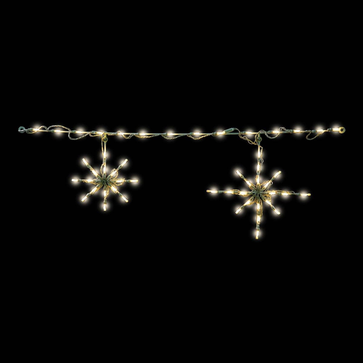 4.8 W 48" Warm White Steel Frame LED Snowflake Light Link | HBLLSNOWFK50LEDW
