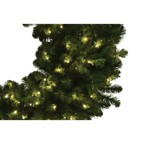 Warm White LED 6" Olympia Pine Series Wreath | HBLOLWR60WW