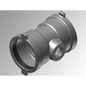 4" x 4" x 2-1/2" FNPT Ductile Iron Tapped Tee | HRC804505