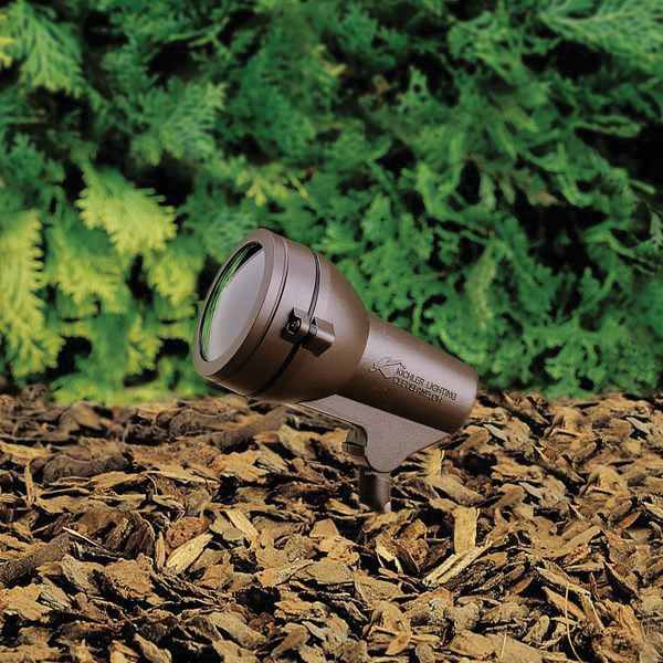 50 W E26 Medium Incandescent Textured Architectural Bronze Aluminum Small Accent Light | KIC15231AZT