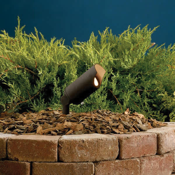 7.2 W Bi-Pin Halogen Textured Architectural Bronze Aluminum Mini Accent Light | KIC15384AZT24