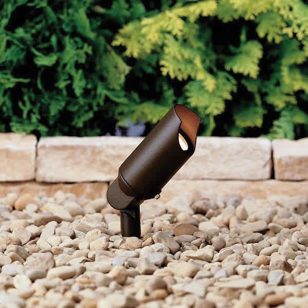 2.5 W Bi-Pin Incandescent Textured Architectural Bronze Aluminum Micro Accent Light | KIC15398AZT