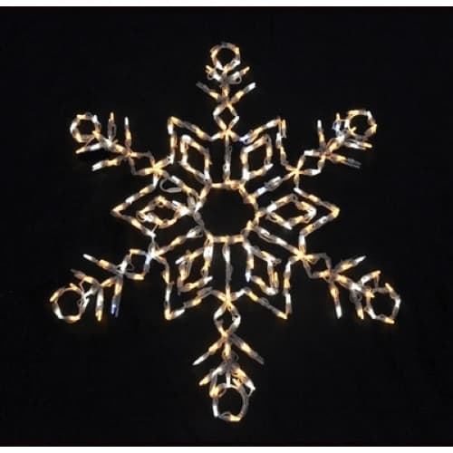 Frozen LED 36" x 48" Powder Coated Frame Snow Crystal | HBLLEDSNCBWF251