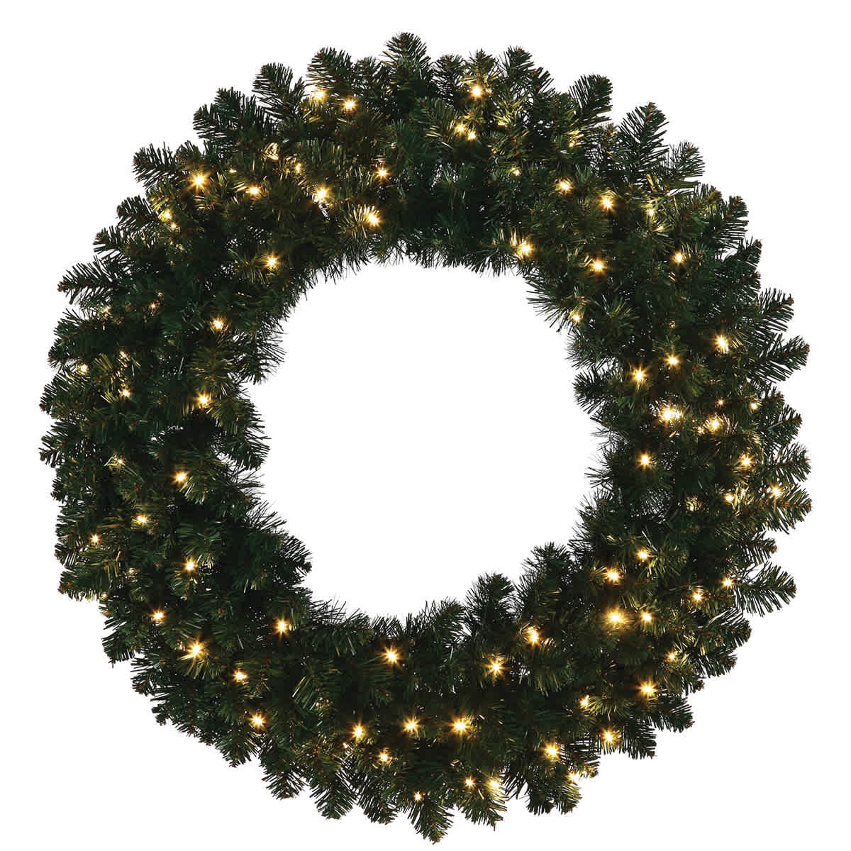 Warm White 5 mm LED 36" Oregon Fir Series Wreath | HBLORFWR36WWLED