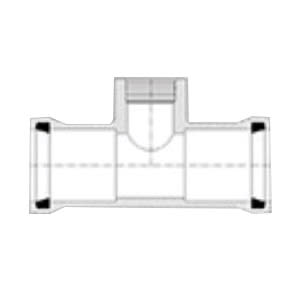 PVC Service Tee 2-1/2 in. x 2-1/2 in. x 1-1/4 in. Gasketed x Gasketed x Acme 1-Piece | 153255