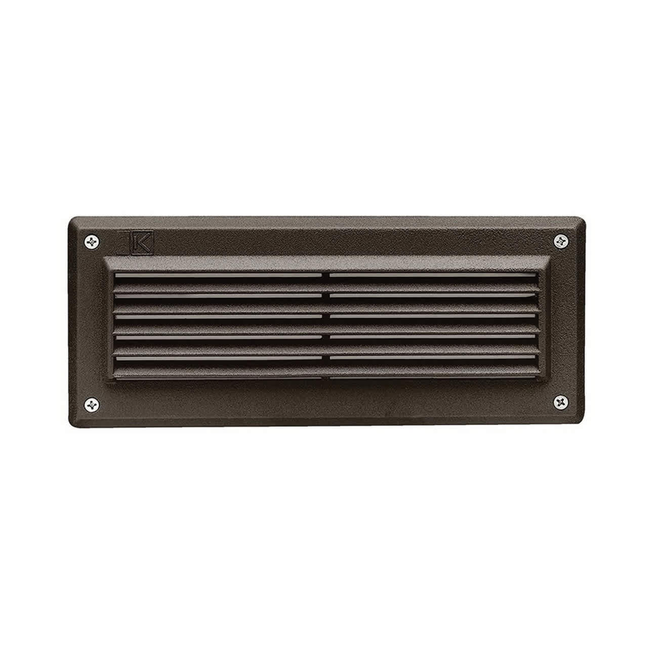 20 W G4 Halogen Textured Architectural Bronze Aluminum Louvered Brick Light | KIC15073AZT