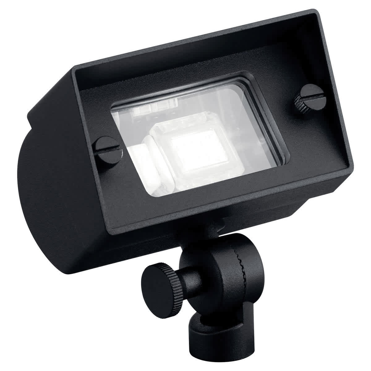 18 W Incandescent Textured Black Aluminum Mini Wall Wash Light | KIC15476BKT