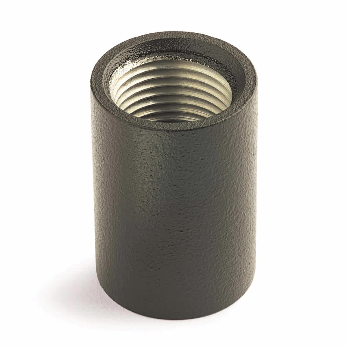 1.5" Textured Black Aluminum For 1/2" NPSM Threaded Stems Stem Coupler