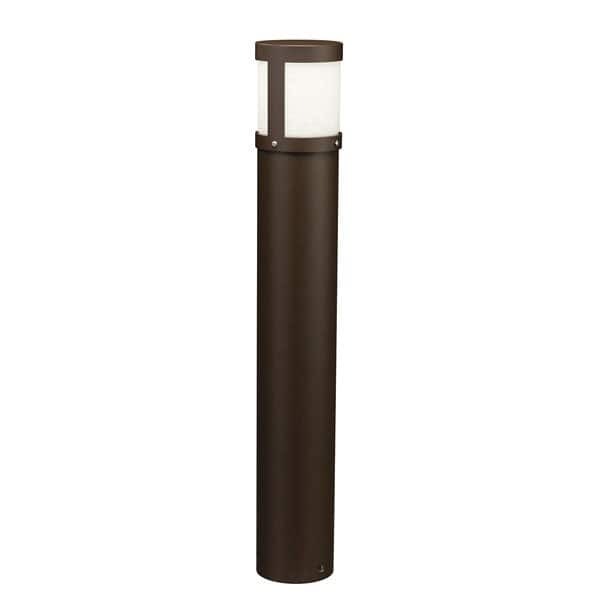 3.57 W 2800K Integrated LED Textured Architectural Bronze Aluminum T-Style Bollard Light | KIC16131AZT28