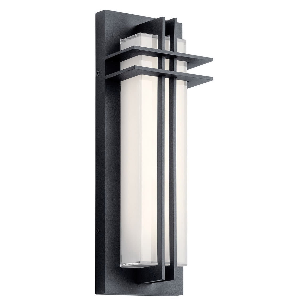 12.5 W 3000K Integrated LED Textured Black Aluminum Wall Light | KIC49297BKTLED