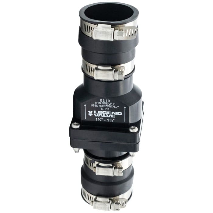 1-1/4" to 1-1/2" ABS 25 psi Sump Pump Check Valve | LEG203227