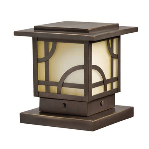 1 W Wedge T5 Incandescent Olde Bronze Brass Deck Post Light | KIC15474OZ