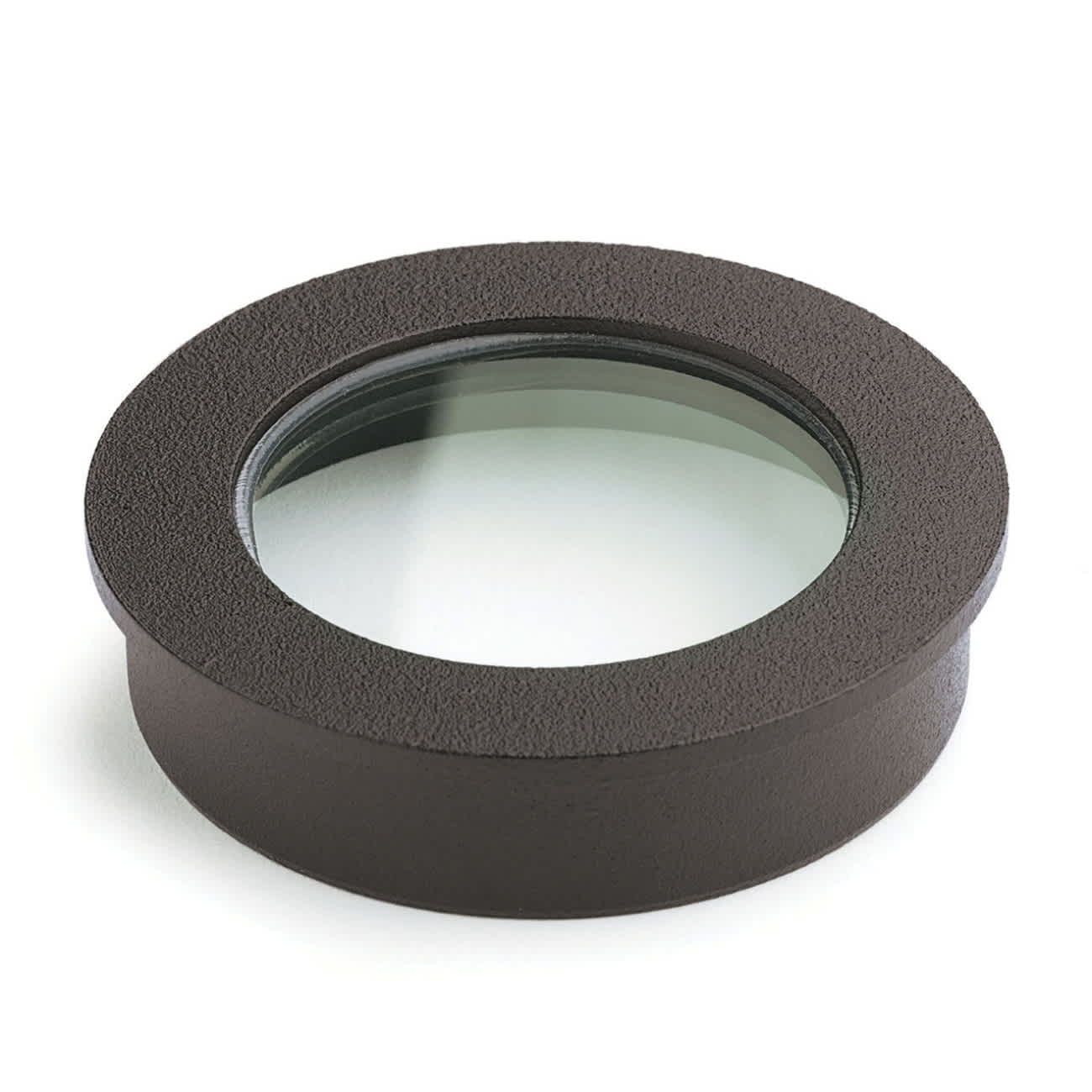 2.5" x 0.75" Textured Architectural Bronze Aluminum Glass For 12 V Landscape Lights Heat-Resistant Lens