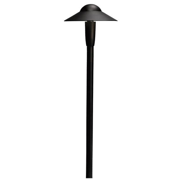 9 W 3000K Integrated LED Textured Black Aluminum Dome Path Light | KIC15870BKT30R