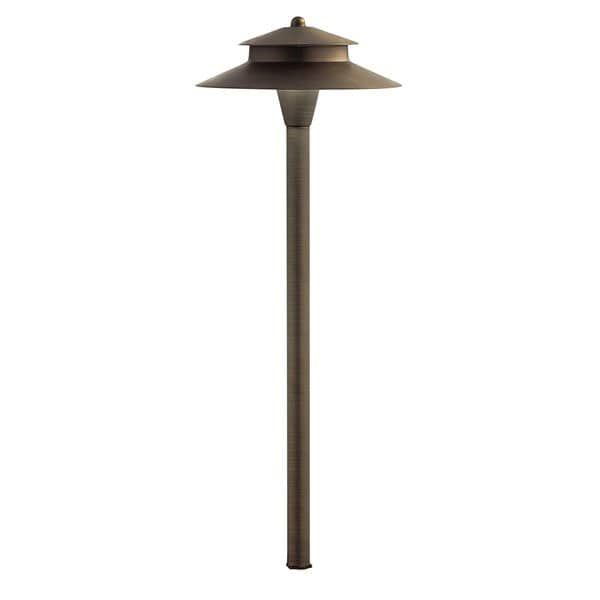 9 W 2700K Integrated LED Centennial Brass Mission Path Light | KIC15880CBR27