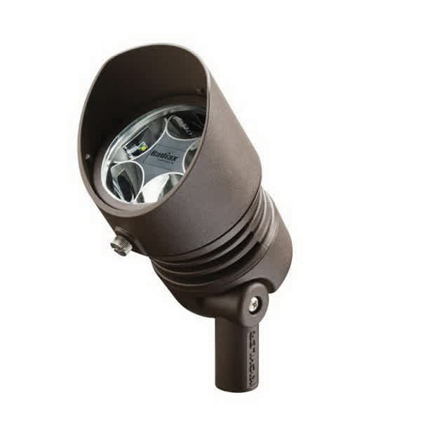 32.5 W 2700K Integrated LED Textured Architectural Bronze Die-Cast Aluminum Design Pro Series 60 Degrees Wide Flood Beam Accent Light | KIC16008AZT27
