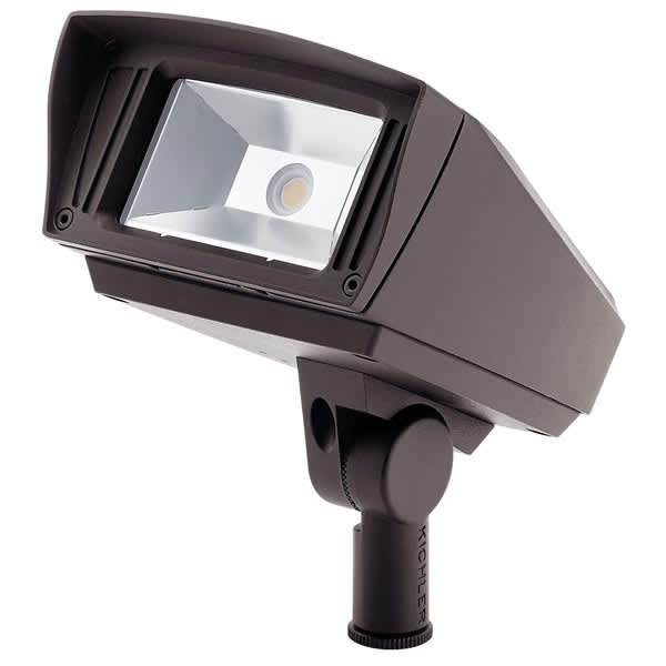 10 W 3000K Integrated LED Textured Architectural Bronze Aluminum 126 Degrees Beam Small Flood Light | KIC16221AZT30