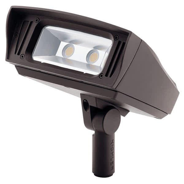 33.5 W 3000K Integrated LED Textured Architectural Bronze Aluminum 131 Degrees Beam Medium Flood Light | KIC16223AZT30