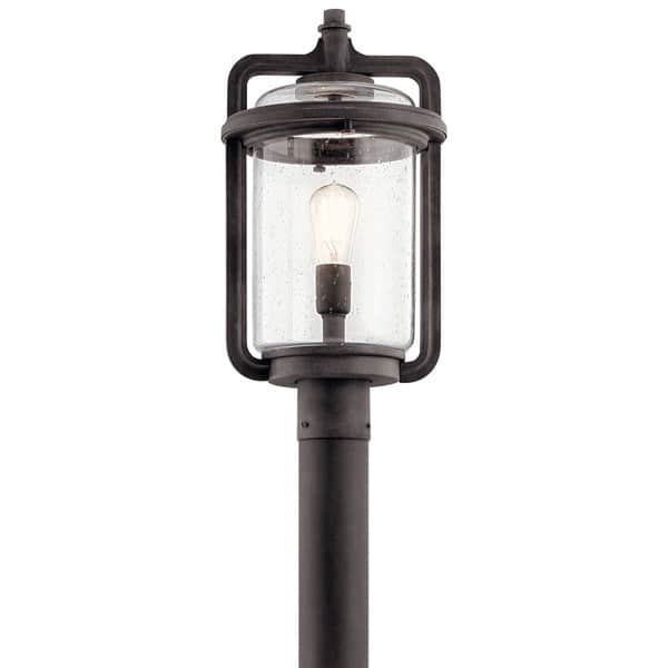 150 W E26 Medium A21 Incandescent Weathered Zinc Aluminum Outdoor Post Light | KIC49869WZC