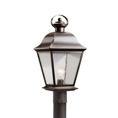 150 W E26 Medium A19 Incandescent Olde Bronze Brass Outdoor Post Light | KIC9909OZ