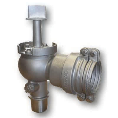 2" Spigot x Gasketed Epoxy Coated Stainless Steel 350 psi LV Series Full Port Angle Valve | LEMLV212SSON
