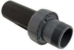 2" x 1-1/2" HDPE x MIPT Gray HDPE Transition Union | LSCP896251