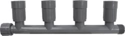 Gray PVC 4 Port Female Valve Manifold | 1201410