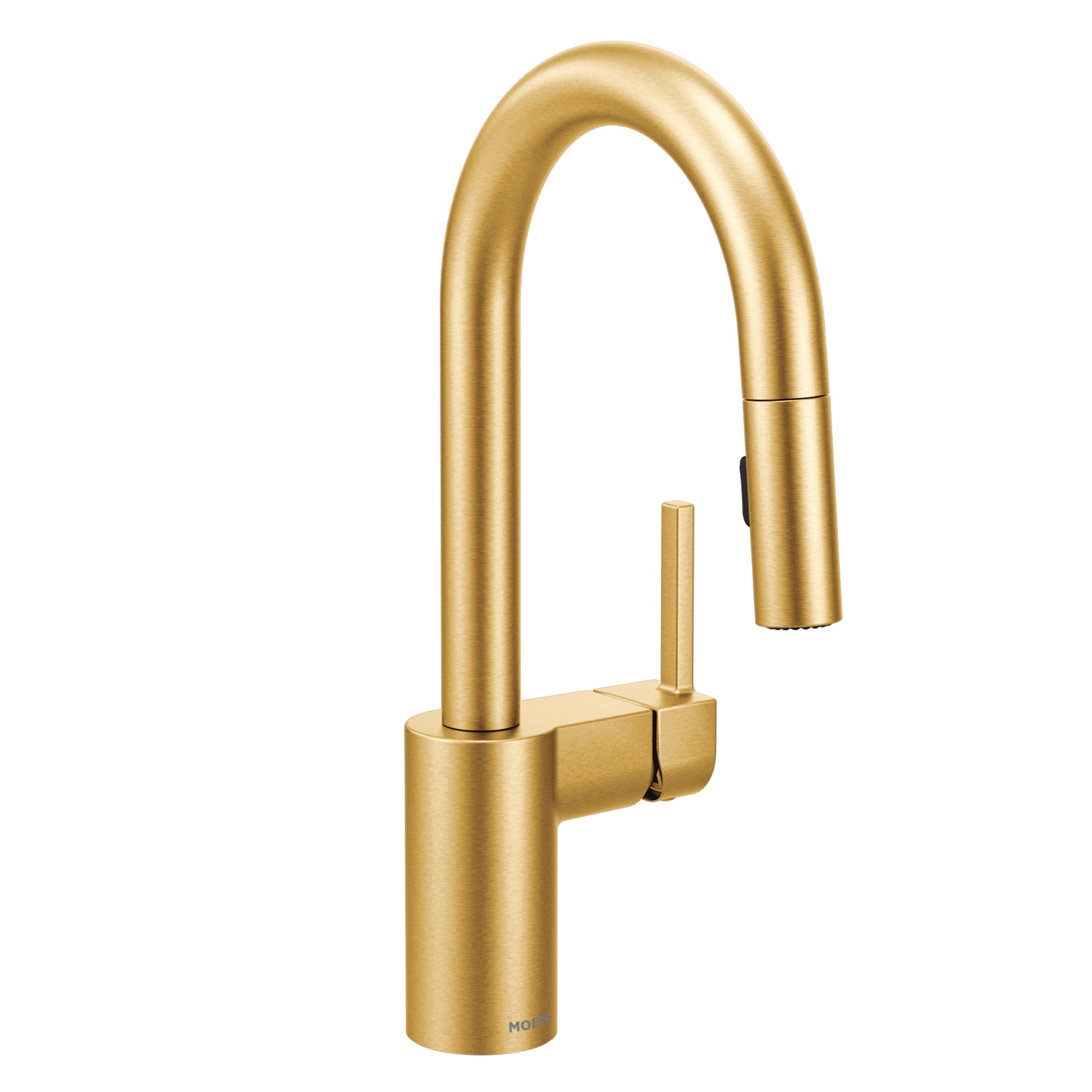 3/8" Compression 13-3/4" Metal Brushed Gold 1-Handle High Arc Pulldown Bar Faucet | MON5965BG
